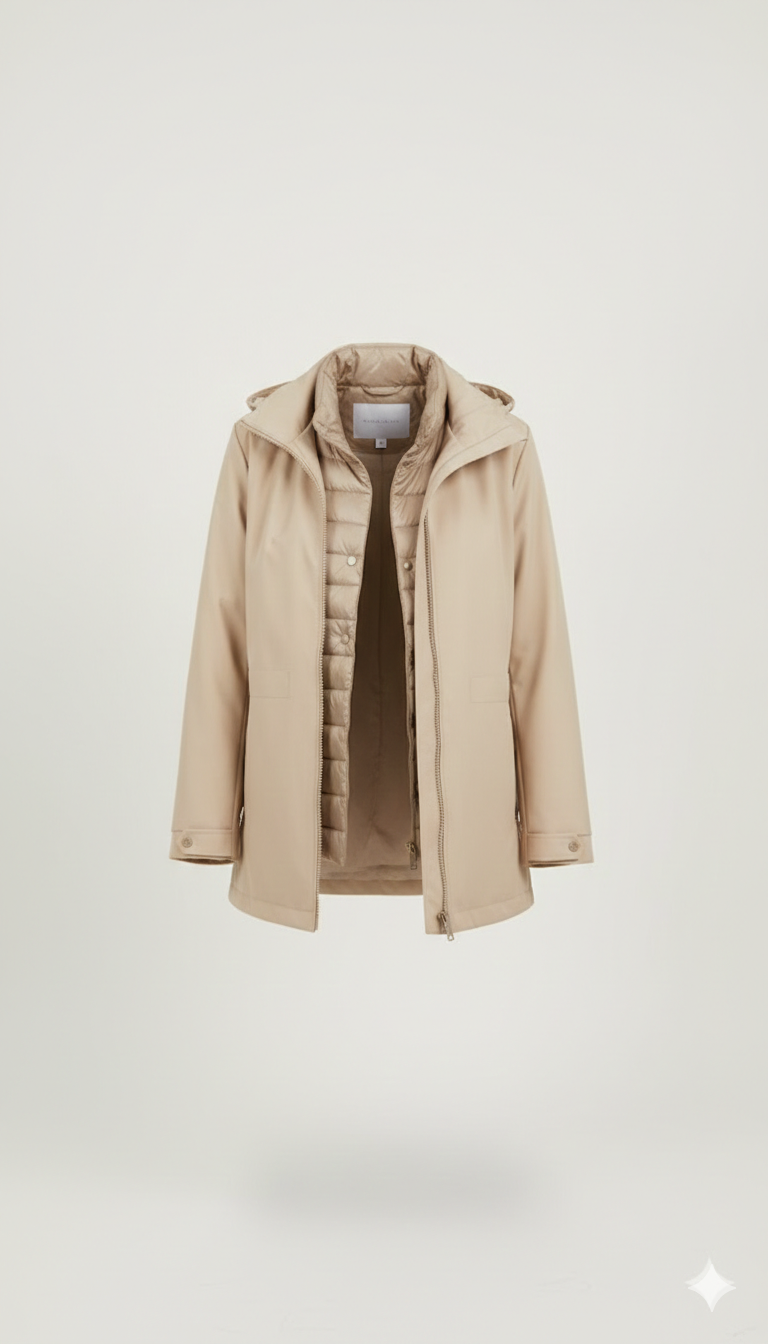 Parka Tecnico 2-in-1 con Piumino Interno FABIANA BEIGE MARICLA 