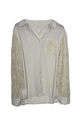 camicia con manica ricamata