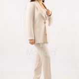 Tailleur smoking Completo 3 pezzi SH726TP CREMA SHARON 