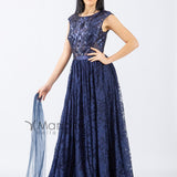 Abito in pizzo ANT1811 BLU ANTILLE ELEGANCE 