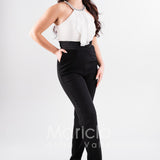tuta pietre bicolore PF101 NERO/BIANCO PAOLA FORTI 