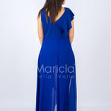 Tuta a giromaniche con rouche PF509 ROYAL PAOLA FORTI 