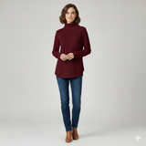 Maglia 100 % lana collo alto CF4340 BORDO CARLA FERRONI 