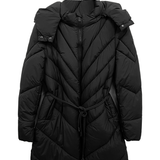 Giaccone Piumino Lungo Trapuntato con Cintura in Vita PH114 NERO PEGGY HO 