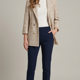 Giacca blazer boucler quadri EC15701 BEIGE MARICLA 