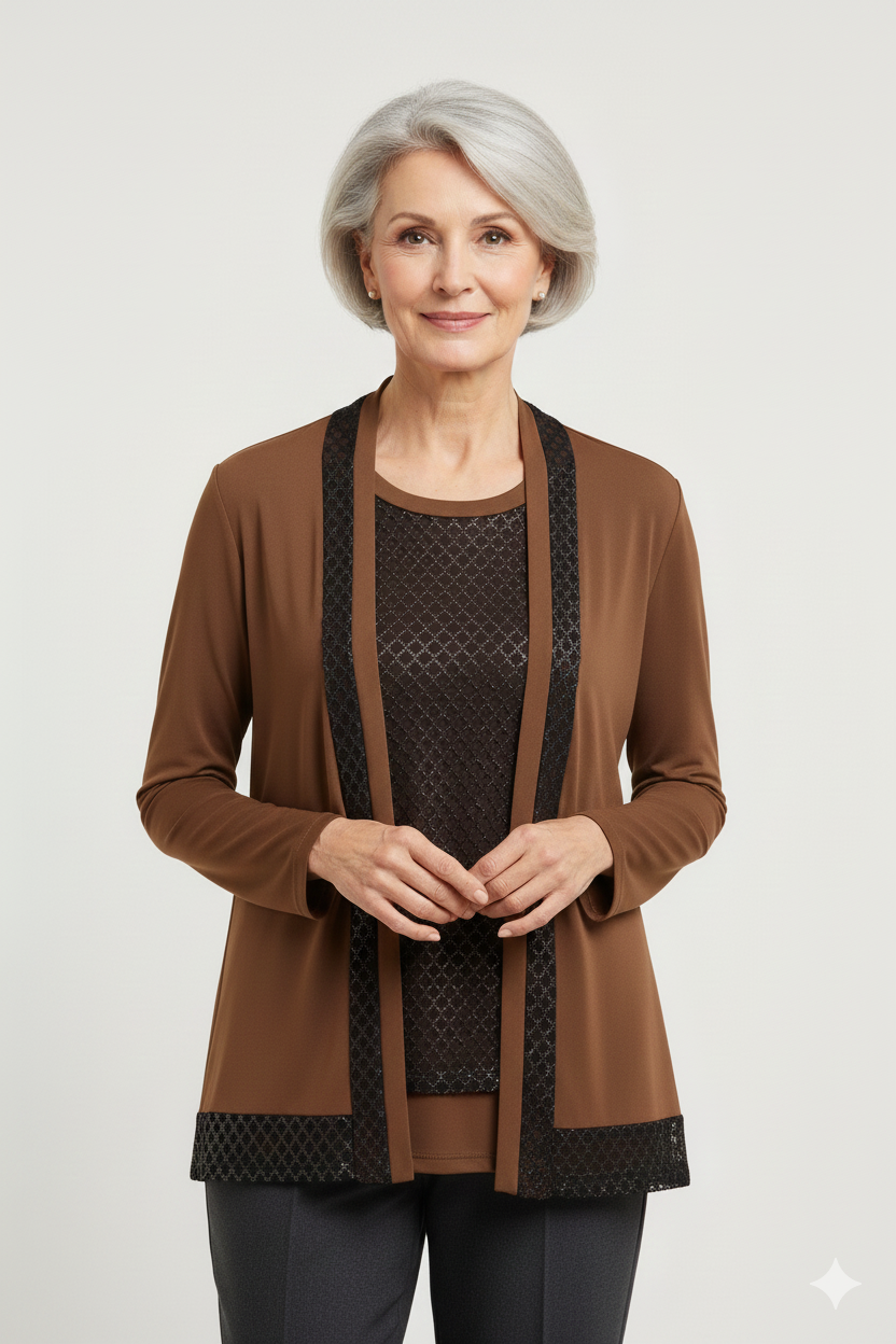 Twin set a rombi RF1085 TABACCO MARICLA 