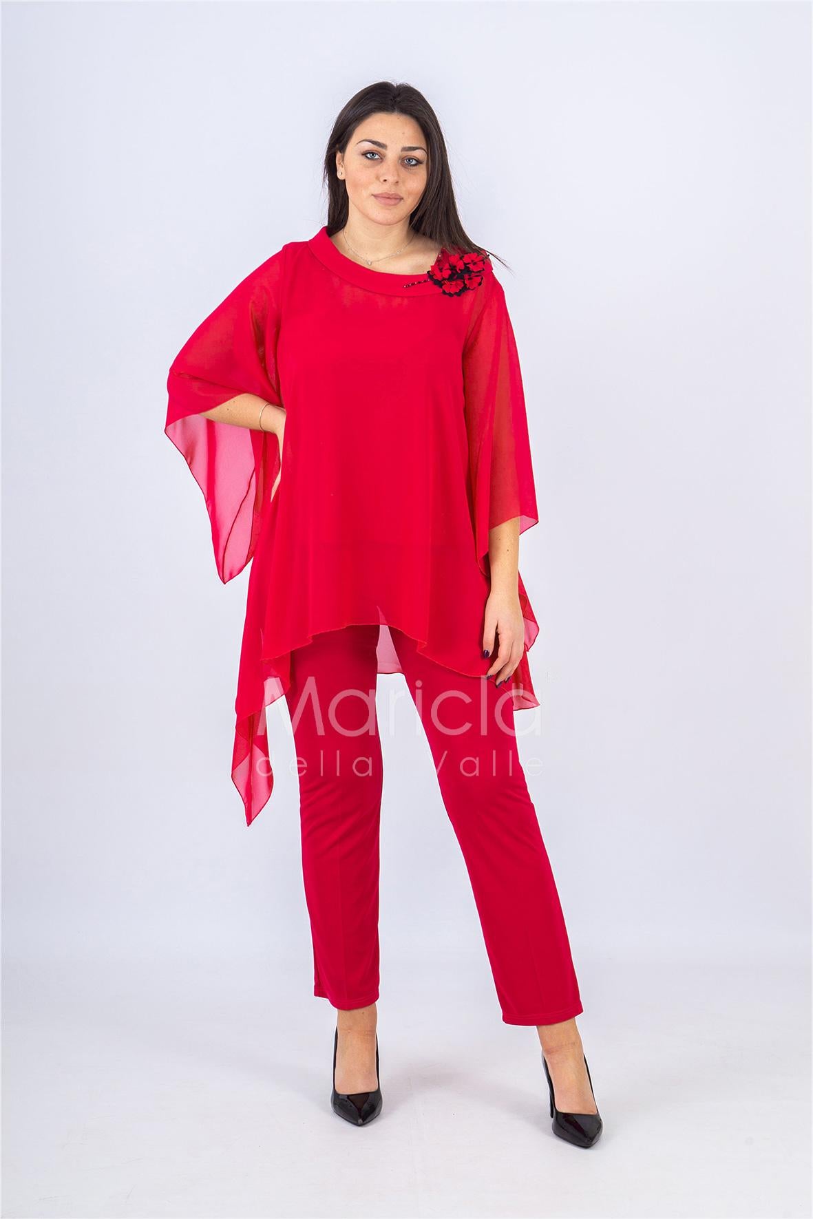 Completo pantalone e casacca PF411 FUXIA PAOLA FORTI 