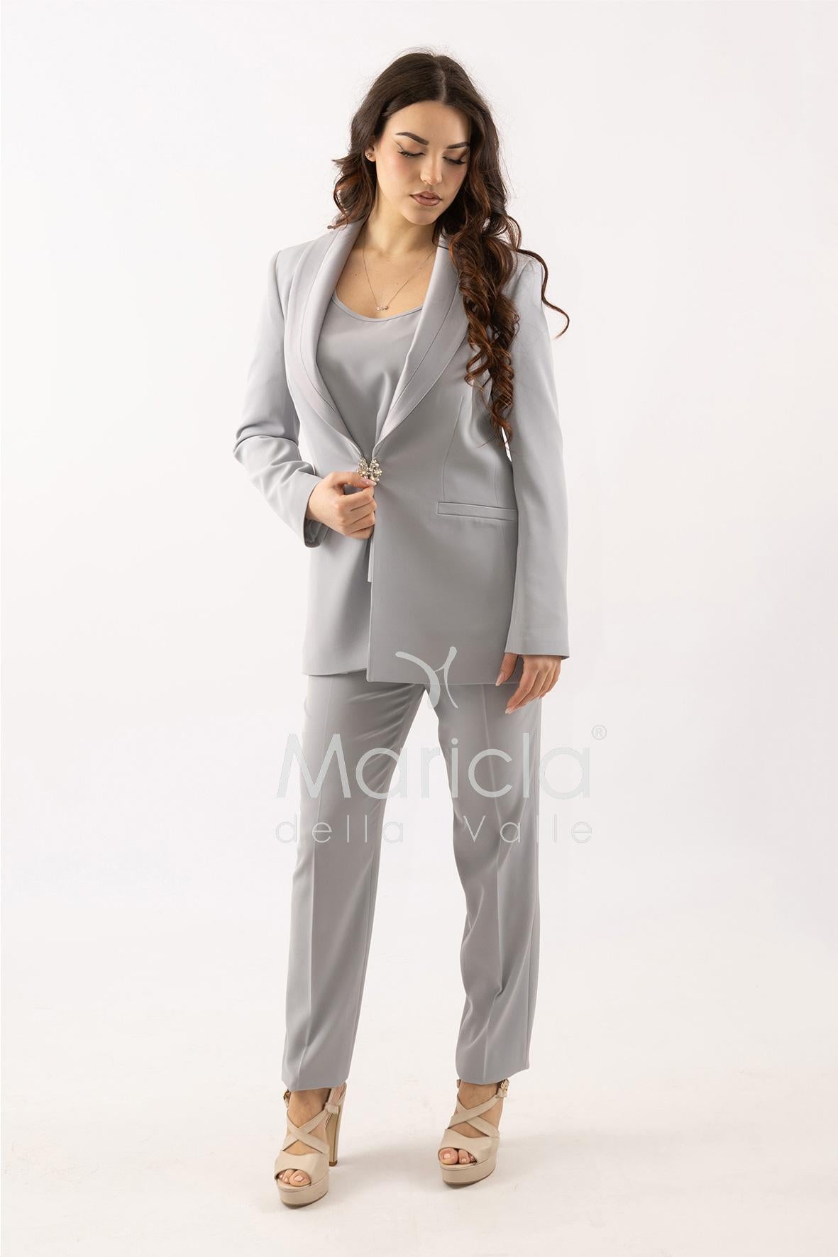 Tailleur smoking Completo 3 pezzi SH726TP PERLA SHARON 