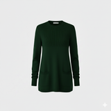 Maglia 100% lana nido d'ape CF4385 VERDE CARLA FERRONI 