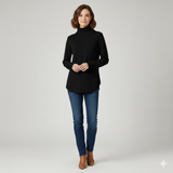 Maglia 100 % lana collo alto CF4340 NERO CARLA FERRONI 