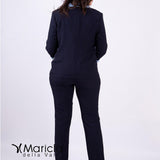 tailleur bicol 3 pezzi PF3300 BLU PAOLA FORTI 