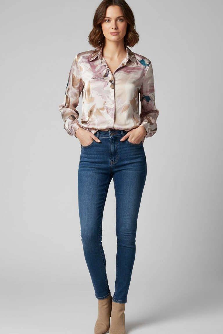 camicia fantasia ROMI2755 ROSA MARICLA 