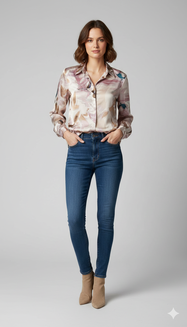 camicia fantasia ROMI2755 ROSA MARICLA 