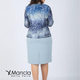 tubino con giacca sfumata GU705 INDACO MARICLA ELEGANCE 