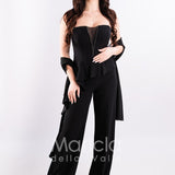 tuta con baschina PF108 NERO PAOLA FORTI 