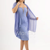 abito midi con rouche SH605AC LILLA SHARON 