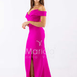 abito omerale FI7507 FUCSIA MARICLA ELEGANCE 