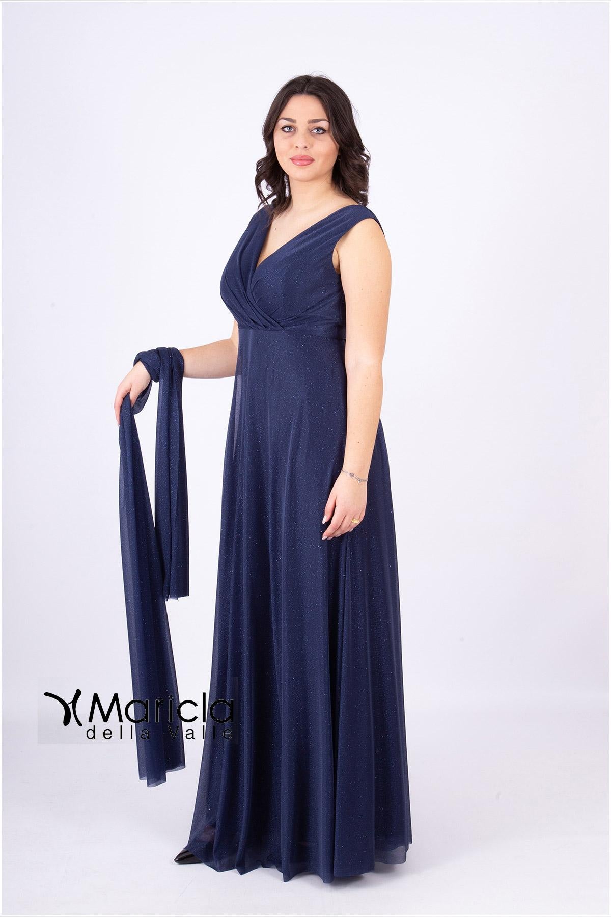 lungo fasce glitter BB28337 BLU MARICLA ELEGANCE 