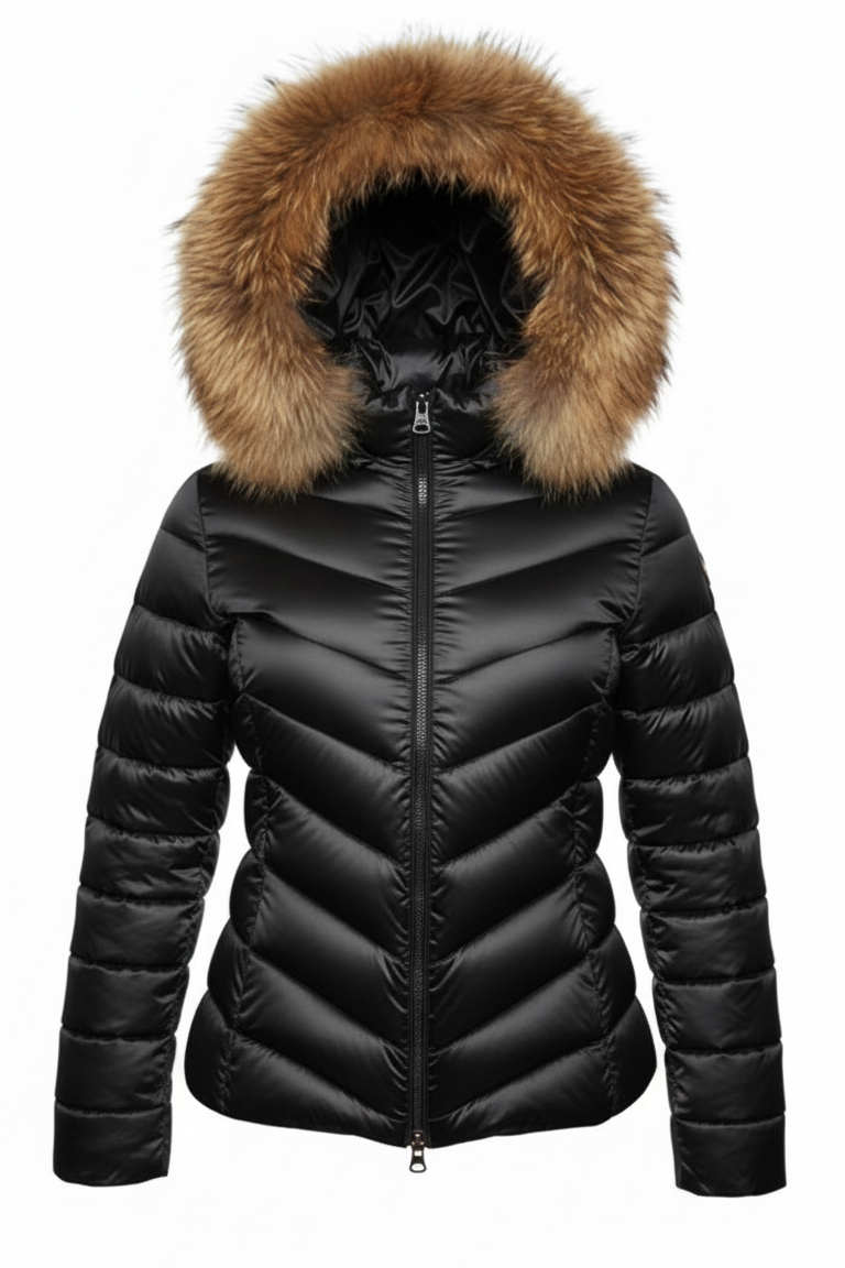 Giaccone piumino con cappuccio LIN3456 NERO LINDAS 