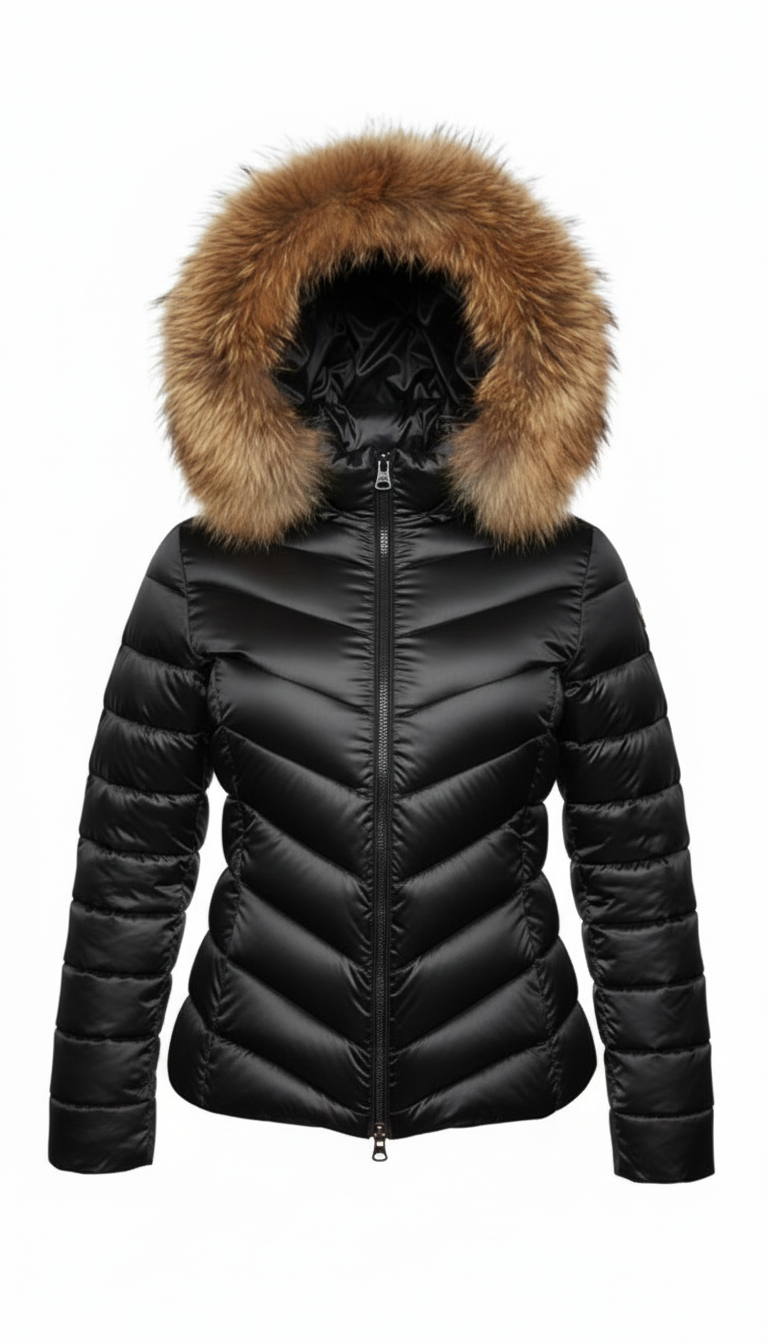 Giaccone piumino con cappuccio LIN3456 NERO LINDAS 