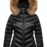 Giaccone piumino con cappuccio LIN3456 NERO LINDAS 