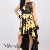 Abito lungo monospalla MVV42178 GIALLO MARIA VITTORIA VINCI 