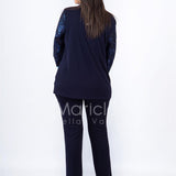 3 pz giacca paiette SH3010 BLU SHARON 