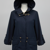 Parka Tecnico "Blu notte " con Cappuccio  Stile e Protezione CF22191 BLU CARLA FERRONI 