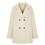 cappotto medio doppio petto con martingana ROMI2740 PANNA MARICLA 