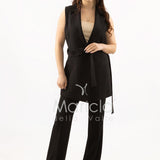completo gilet e pantalone PF509CP NERO SHARON 
