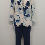 tailleur con giacca fantasia ATENA BLU MARICLA 