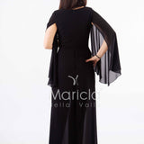 tuta con fascia strass PF105 NERO PAOLA FORTI 