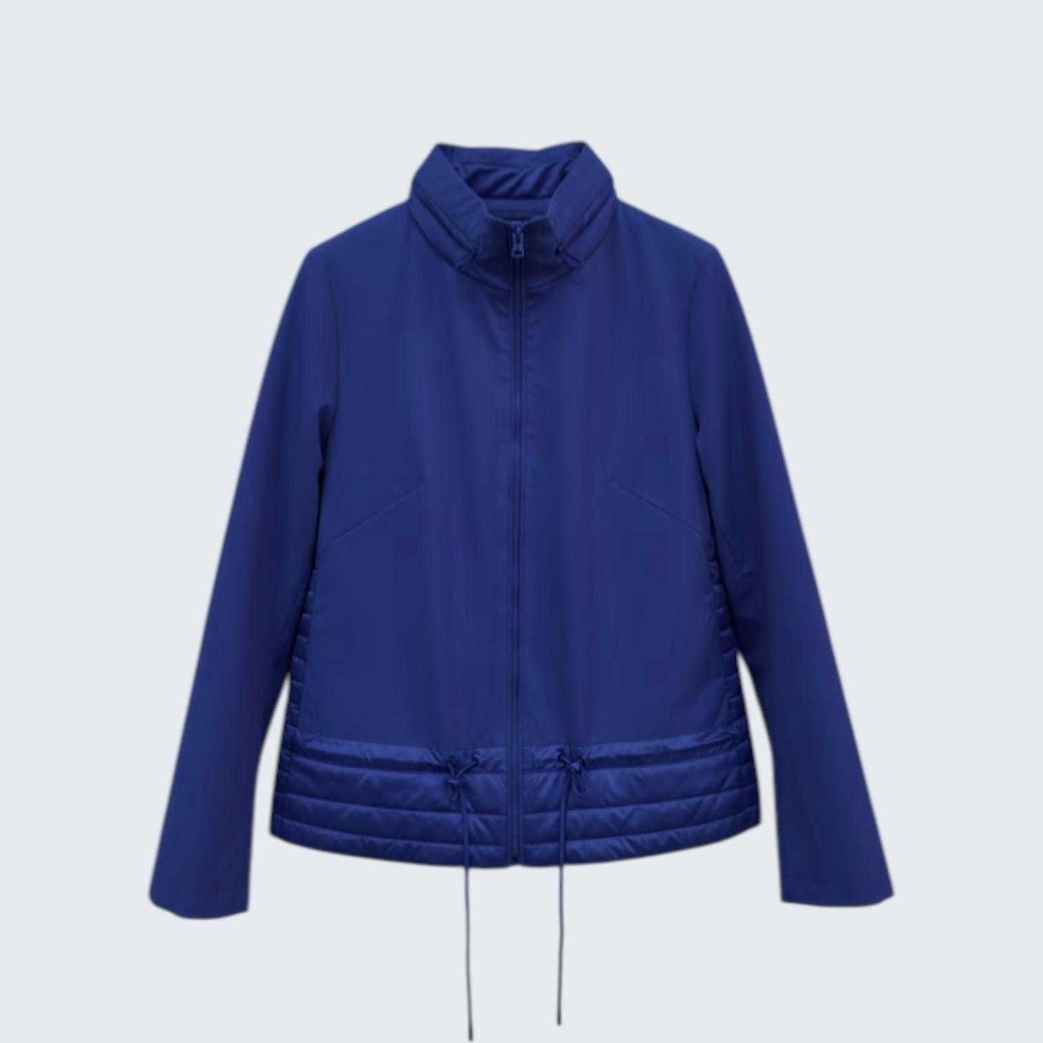 Giubbino spalmato e trapuntato con cappuccio EC2466 BLUETTE MARICLA 