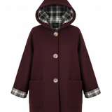 Giaccone con cappuccio interni fantasia scozzese YAK AMARONE MARICLA 