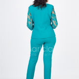 tailleur 3 pz ricamo PF200TP SMERALDO PAOLA FORTI 