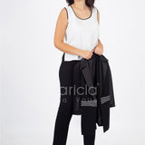 tailleur smoking con righe PF201TP NERO PAOLA FORTI 