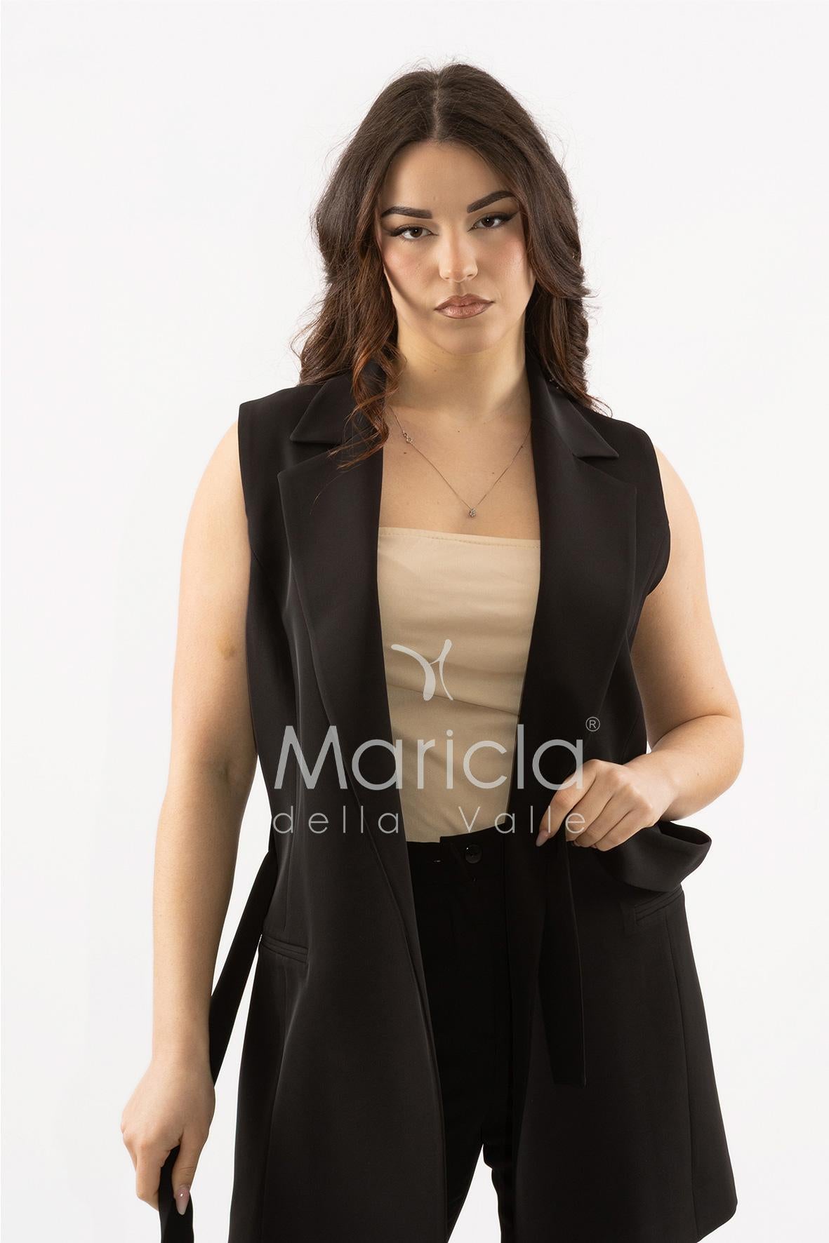completo gilet e pantalone PF509CP NERO SHARON 