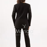 Tailleur Completo 3 pezzi in strass SH728TP NERO SHARON 