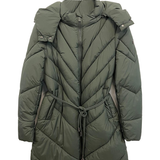 Giaccone Piumino Lungo Trapuntato con Cintura in Vita PH114 VERDE PEGGY HO 