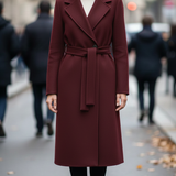 Cappotto Lungo Avvolgente con Cintura EC04608 AMARONE MARICLA 