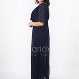 tuta corpetto paiette JC35041 BLU MARICLA ELEGANCE 