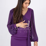 abito manica lunga con gioiello CAR58137 UVA MARICLA ELEGANCE 