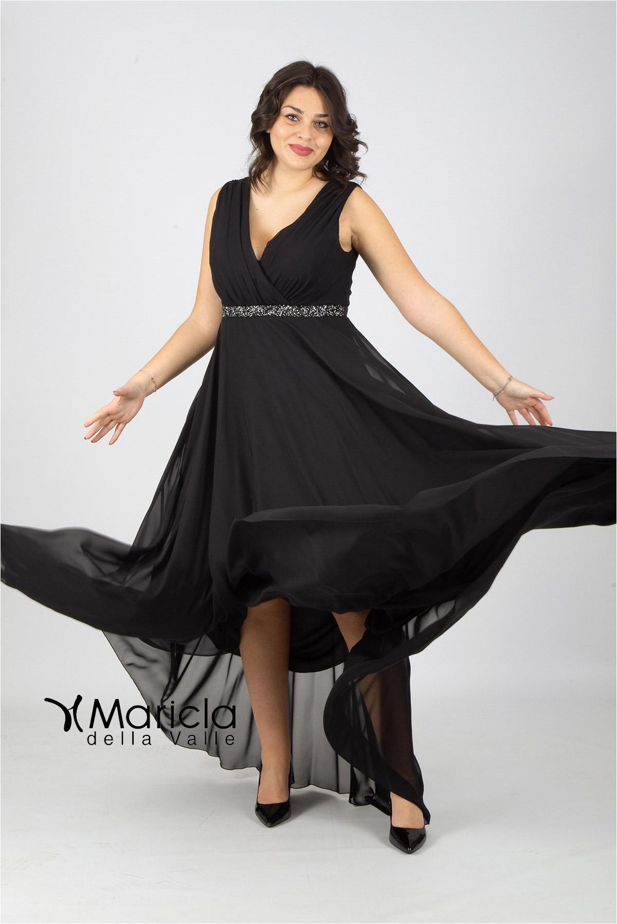 con fascia strass PF215 NERO PAOLA FORTI 