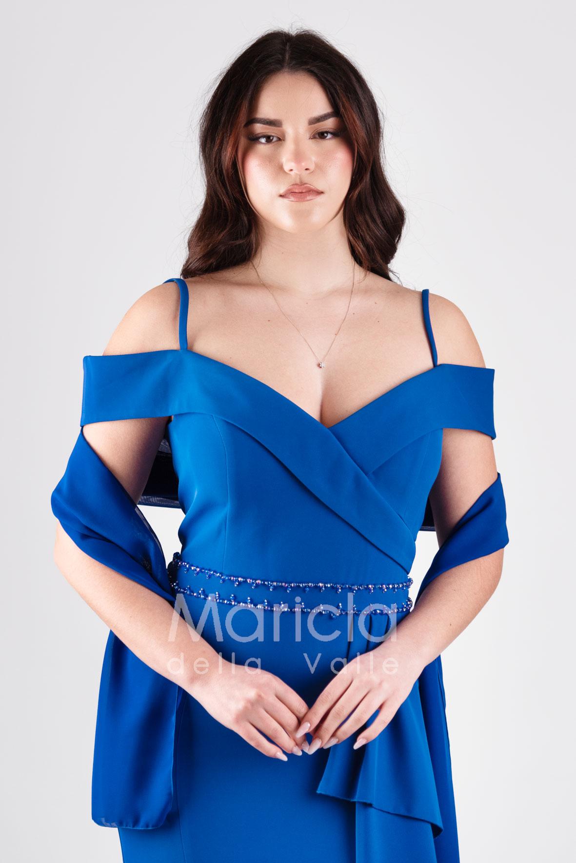 abito lungo omerale PF303 ROYAL PAOLA FORTI 