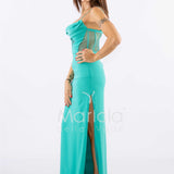 abito con trasparenza CAR58303 SMERALDO MARICLA ELEGANCE 
