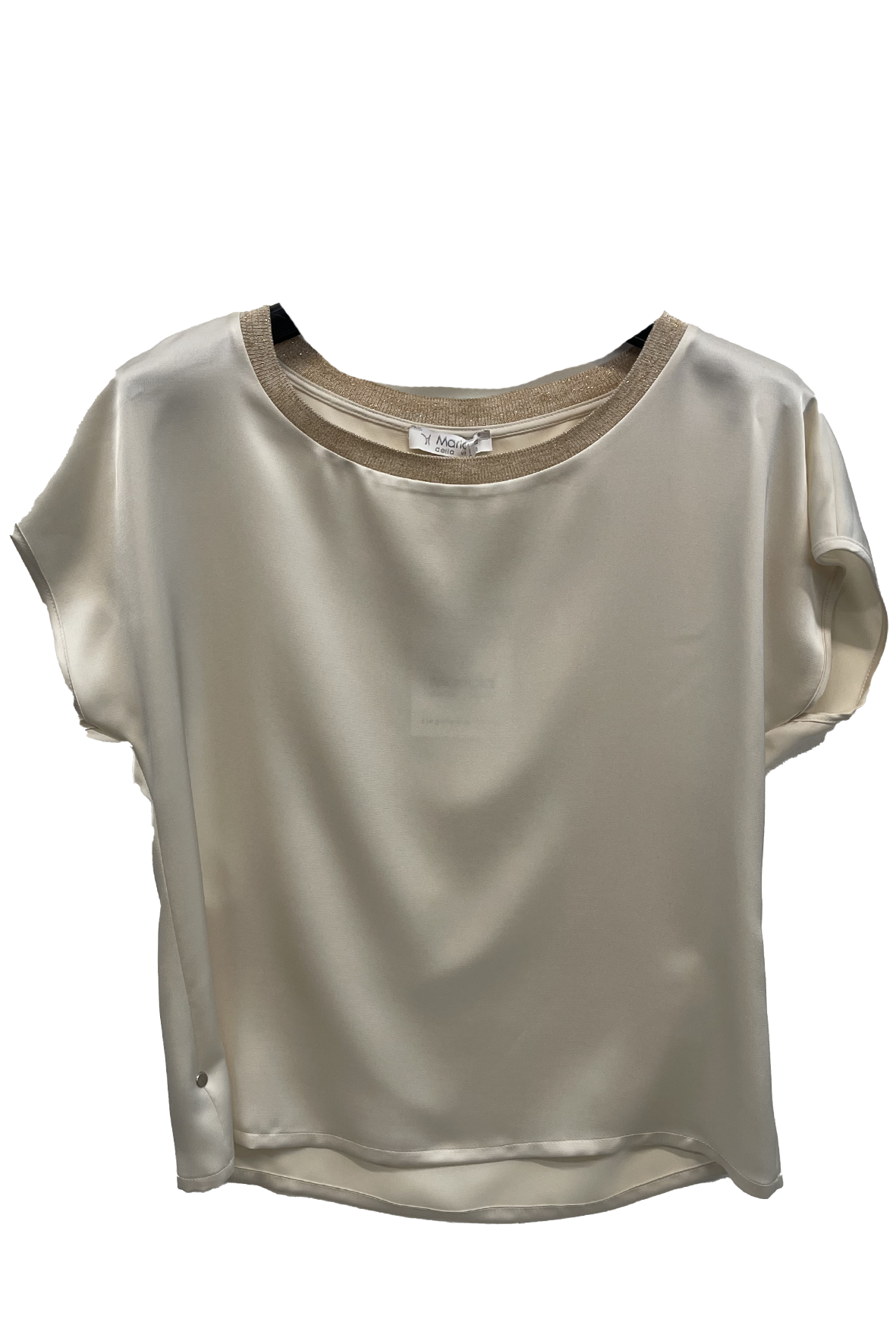 casacca mezza manica lurex ROMI2638 CREMA MARICLA 