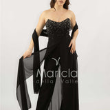 tuta con corpetto strass SH914TU NERO SHARON 