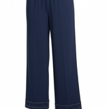 pantalone fluido con piegone strass FFTITTY BLU MARICLA 