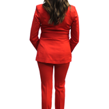 Tailleur Completo con cinturino in vita AD09232 ROSSO MARICLA 