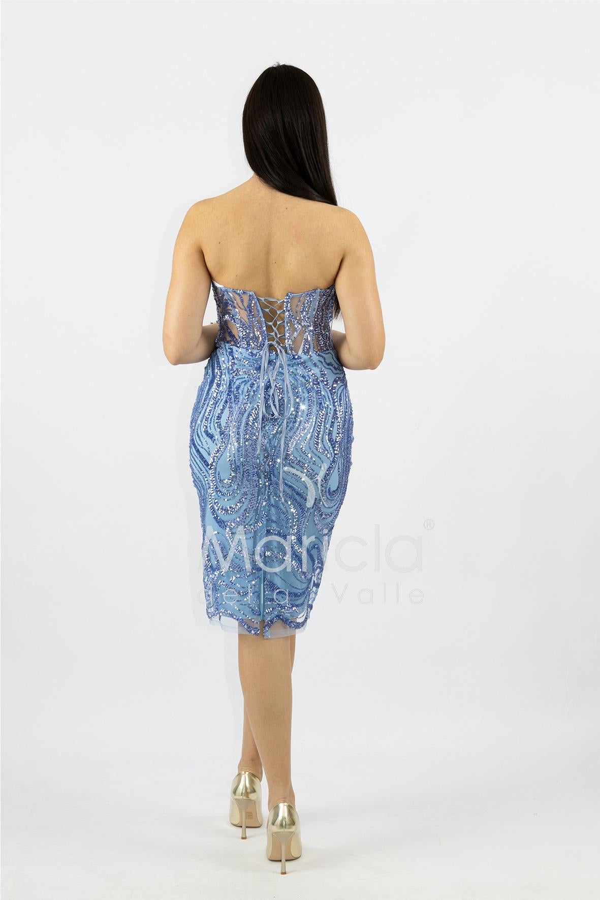 abito midi paiette SH861AC INDACO SHARON 